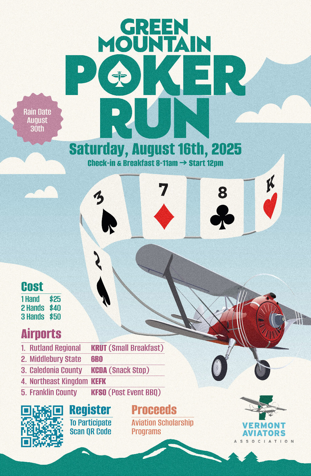 Green Mountain Poker Run Vermont Aviators 2025